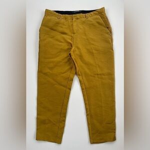 Scotch & Soda Maison Scotch Le Jardin D'apus Gold Cropped Pants Size 8/10 Medium